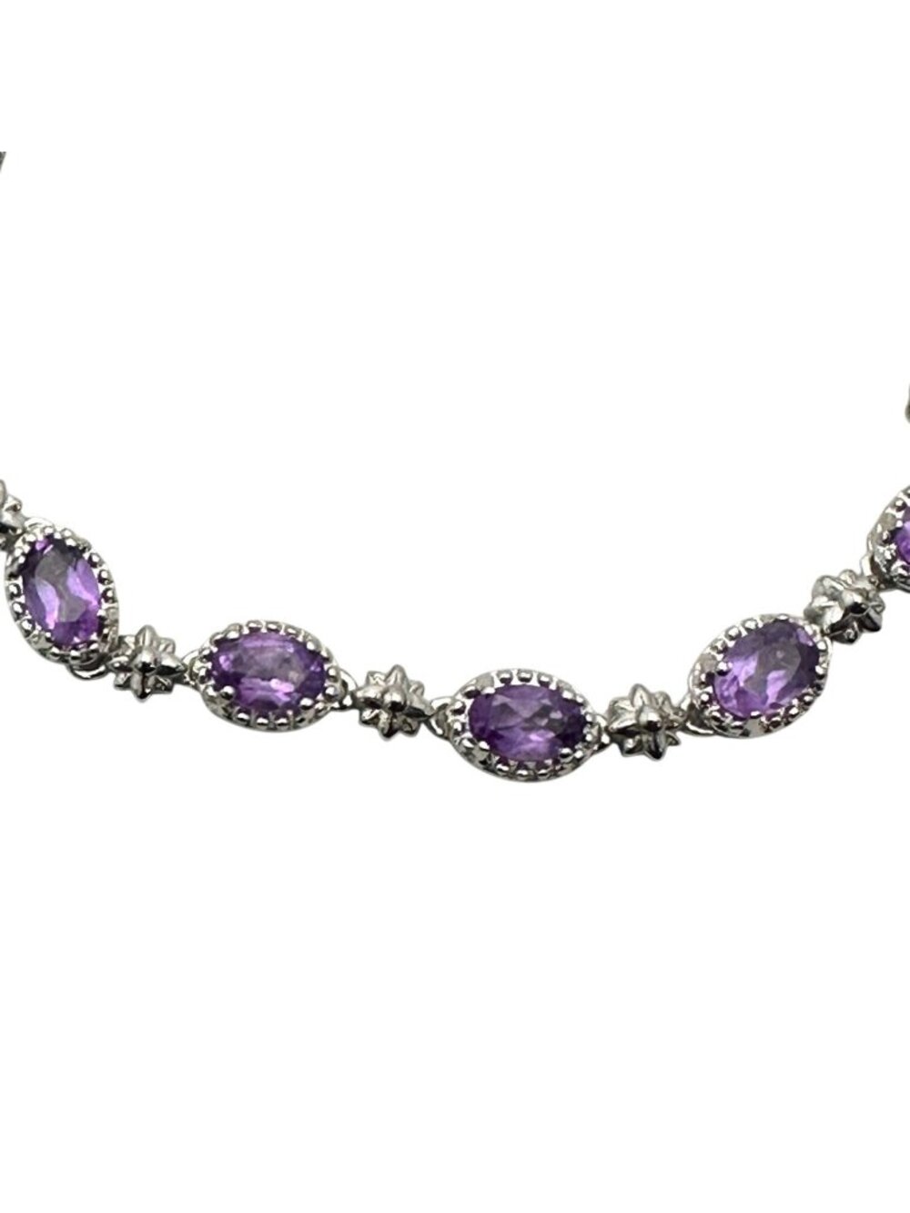 Chuck Clemency Purple Amethyst Sterling Silver Bolo Bracelet Adjustable - Picture 2 of 10